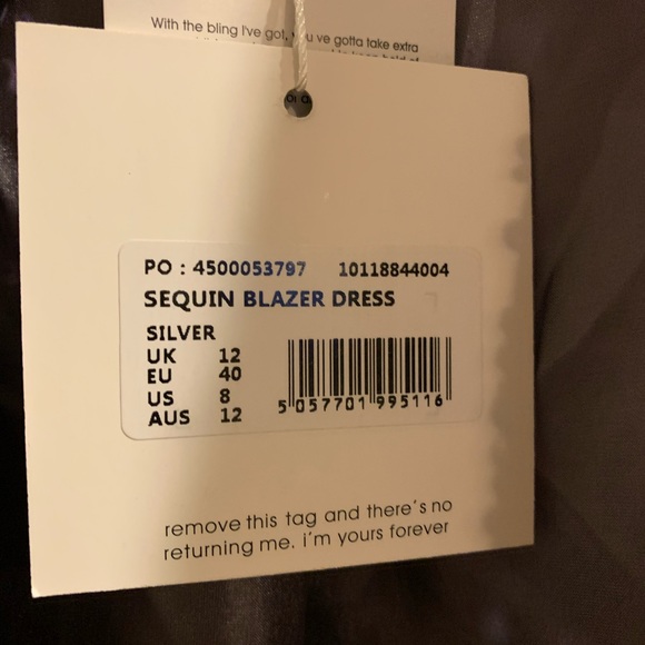 Missguided Sequin Blazer Dress - Picture 5 of 6